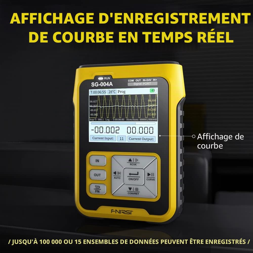Générateur de signal multifonction portable 0-24V 4-20mA analogiques tension courant thermocouple résistance processus calibrateur 2,4 pouces rétroéclairage écran couleur pour PLC système DCS débogage