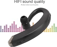 Lazmin112 Bluetooth Mono Fülhorgos Vezeték Nélküli HiFi Sztereó Mélybass Fejhallgató Fekete 4