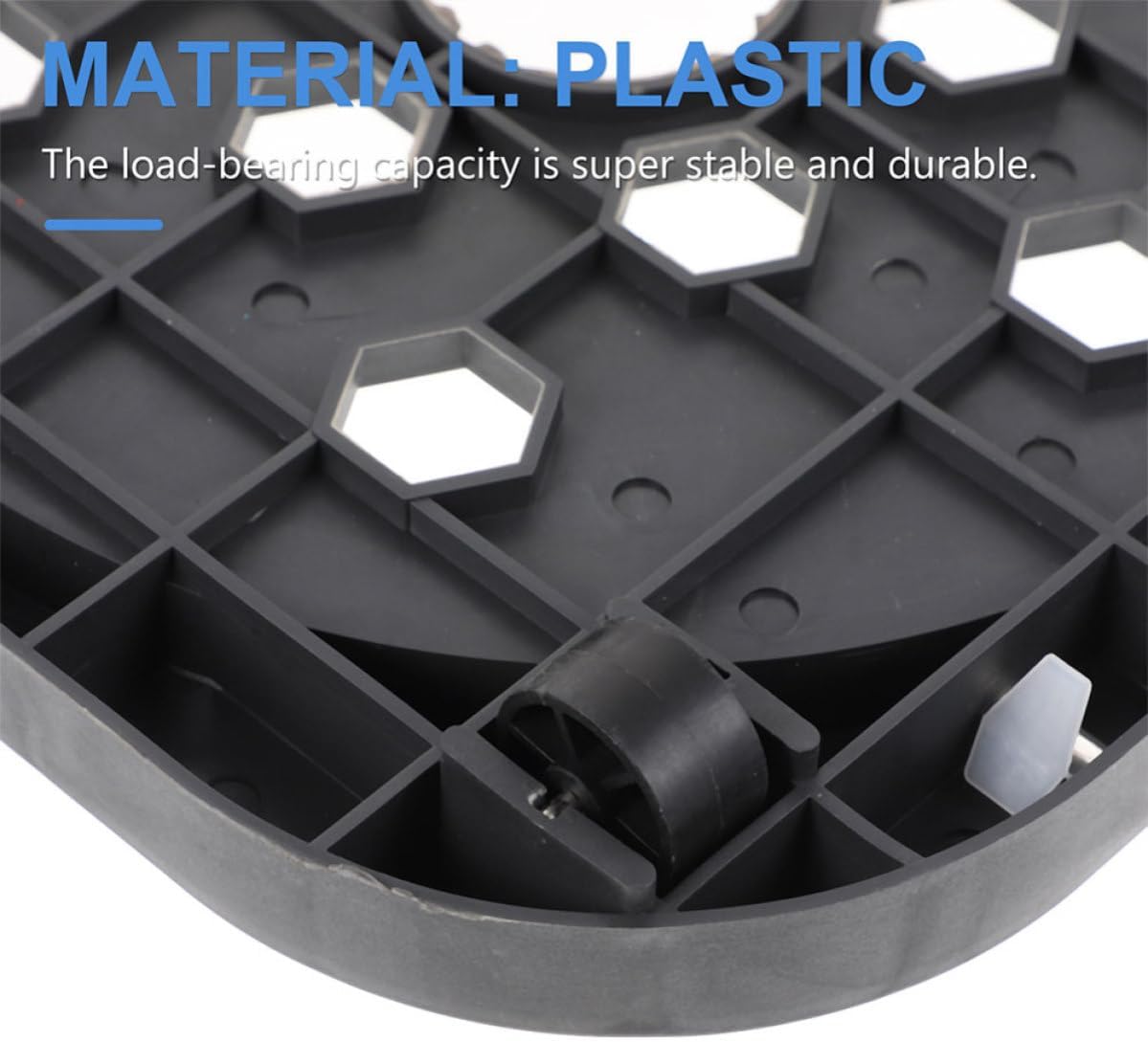 2 Pack round Gas Tank Tray with Plastic Wheels, Movable Base