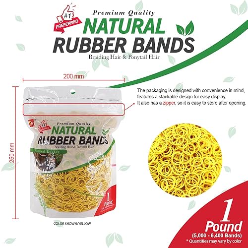 Vista 30 de Bandas de goma de 1 libra para el cabello, accesorios suaves y elásticos para el cabello, mini ligas elásticas para el cabello, bandas elásticas