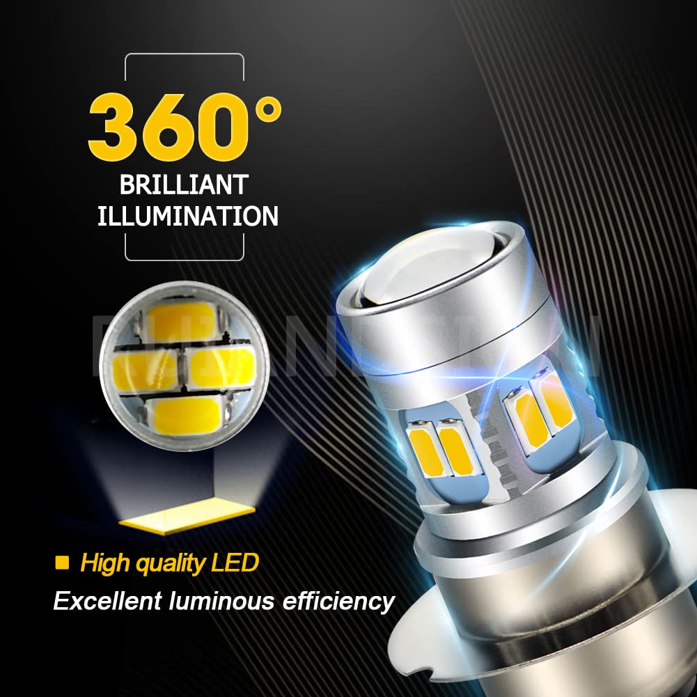 LED 5730 Phare Projecteur Ruiandsion 2pcs P26S Ampoule LED DC 6V 12V Super Bright 5730 éclairage 360° Moto