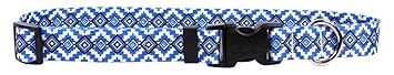 Yellow Dog Design Aztec Blue Dog Collar 1