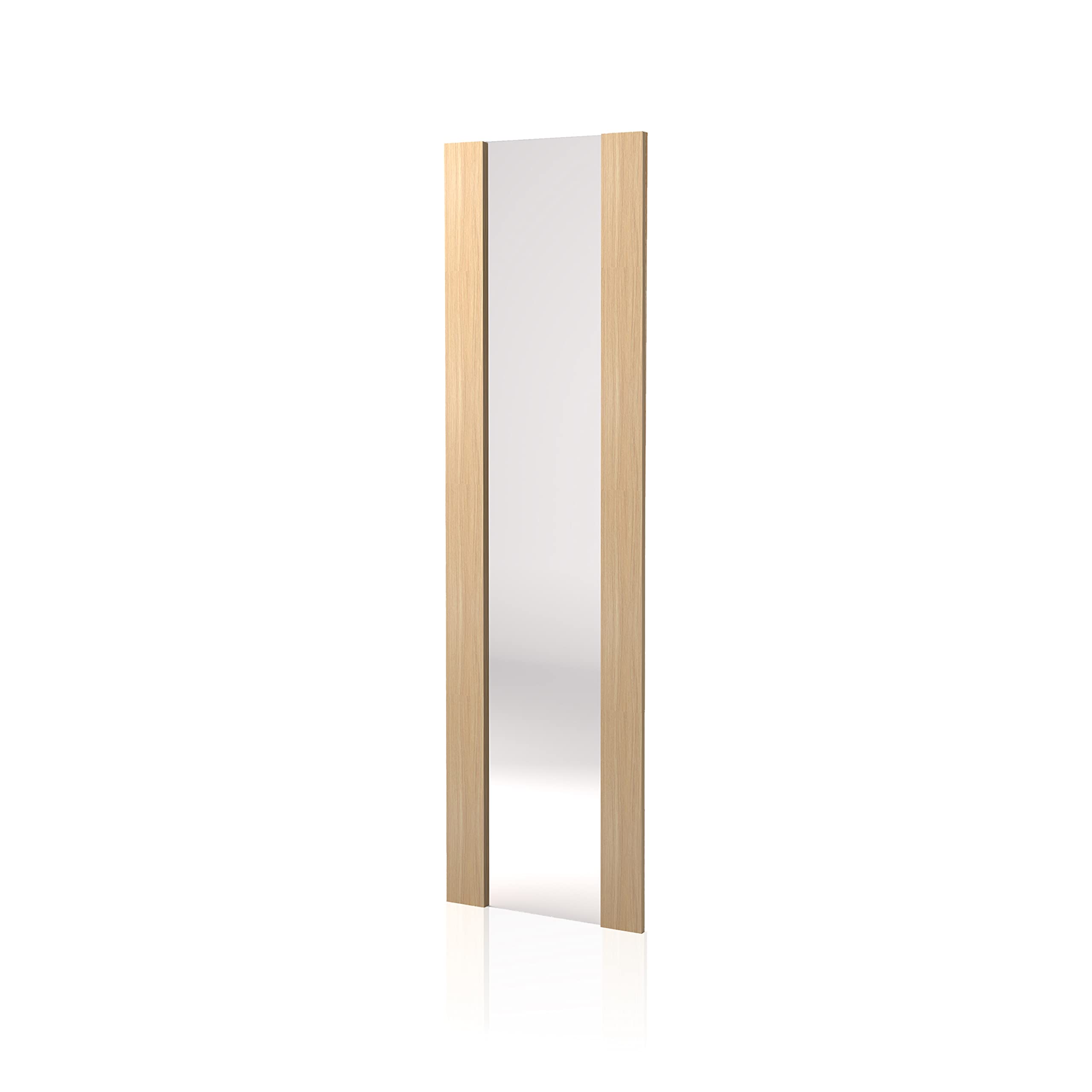 duehome | Espejo Mural Rectangular, Espejo de Pared, Modelo Ataneq, Acabado en Color Tofe, Medidas: 49,8 cm (Ancho) x 180 cm (Alto) x 2 cm (Fondo)