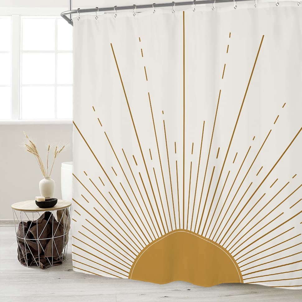 Miyotaa Duschvorhang-Set Im Bauernhaus-Stil – 152x180 Cm, Blumenmuster, Wasserdicht, Mit 12 Haken