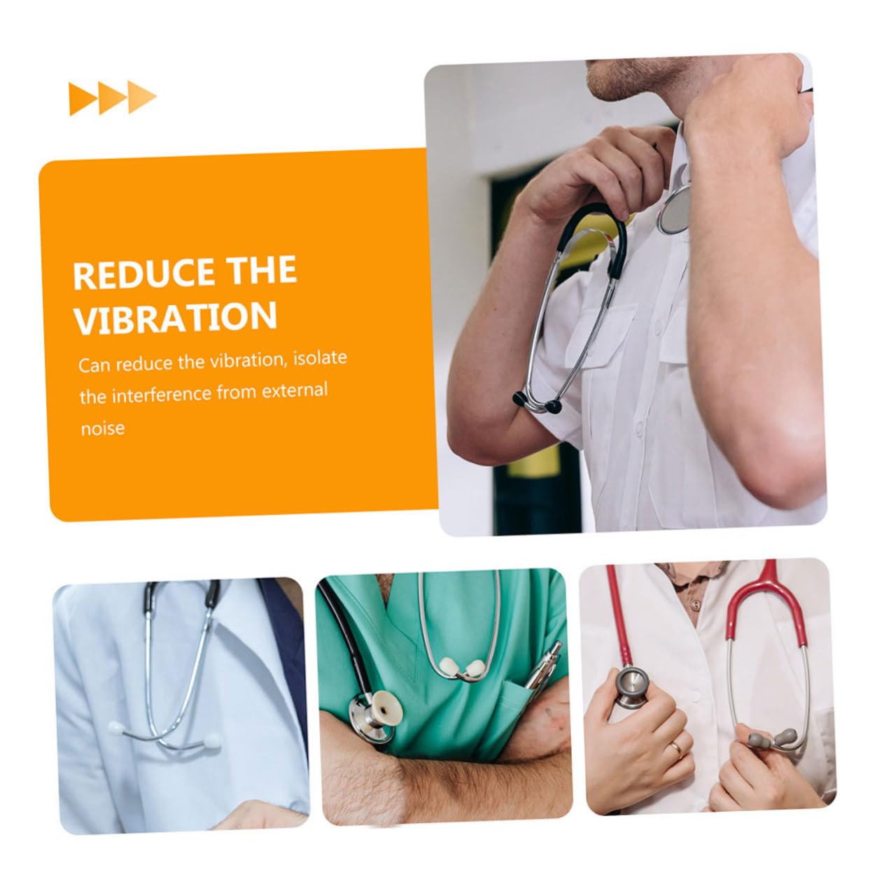 SOLUSTRE 8sets Membrane e Auricolari Per Stetoscopio Accessori Medici Per Professionisti Della Salute Compatibili Con La Maggior Dei Modelli Sul Mercato Comfort Assicurato e Facile Utilizzo