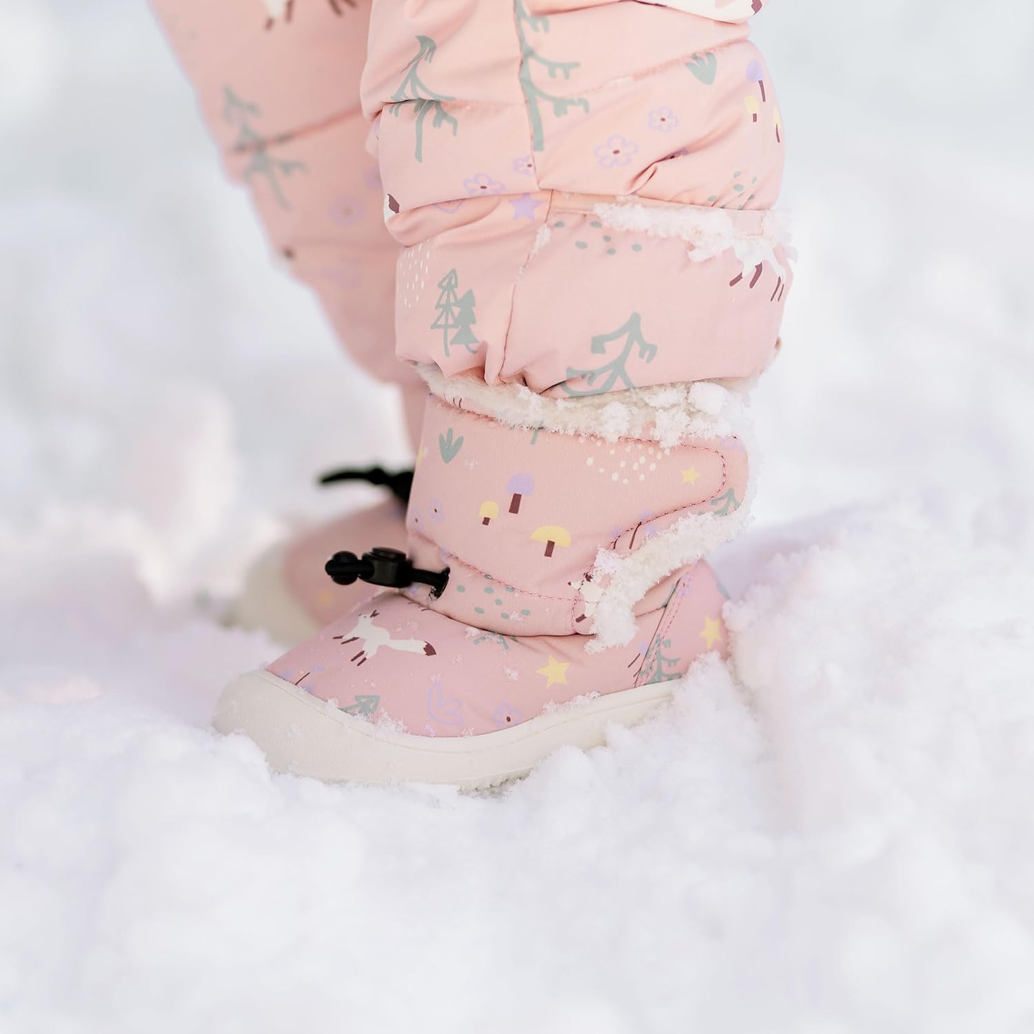 JAN & JUL Insulated Snow Boots for Babies, Water Resistant Trail Booties with Faux Fur Lining