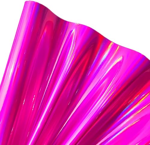 Tela de piel sintética holográfica de 11.8 x 53 pulgadas, vinilo reflectante de espejo para hacer tus propios lazos para el cabello, bolsas de