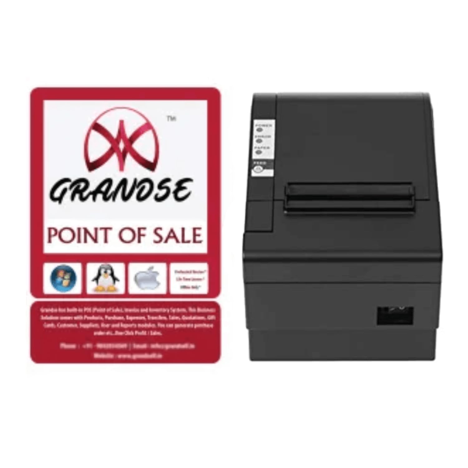 GRANDSE Billing Software with 80 mm (3 inch) POS Printer