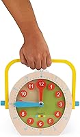 Vista 4 de Janod Aprende a decir la hora - Reloj educativo de madera para enseñanza - A partir de 5 años - J05076