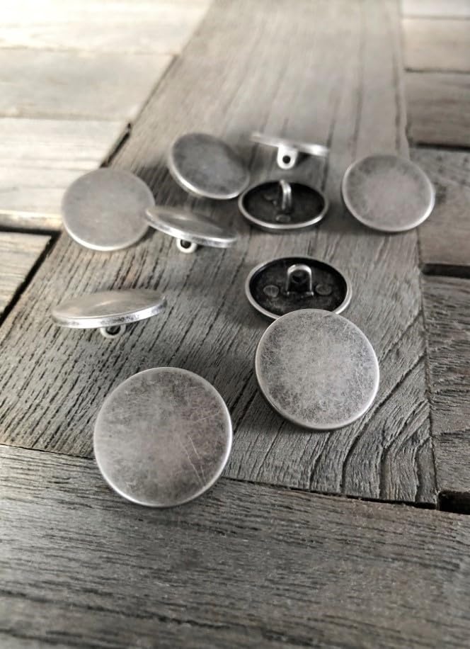 Flat Metal Eyelet Buttons Silver Matt 10 mm, 15 mm, 18 mm, 20 mm, 22 mm or 25 mm (Pack of 10) (10 mm), 10mm - Image 4