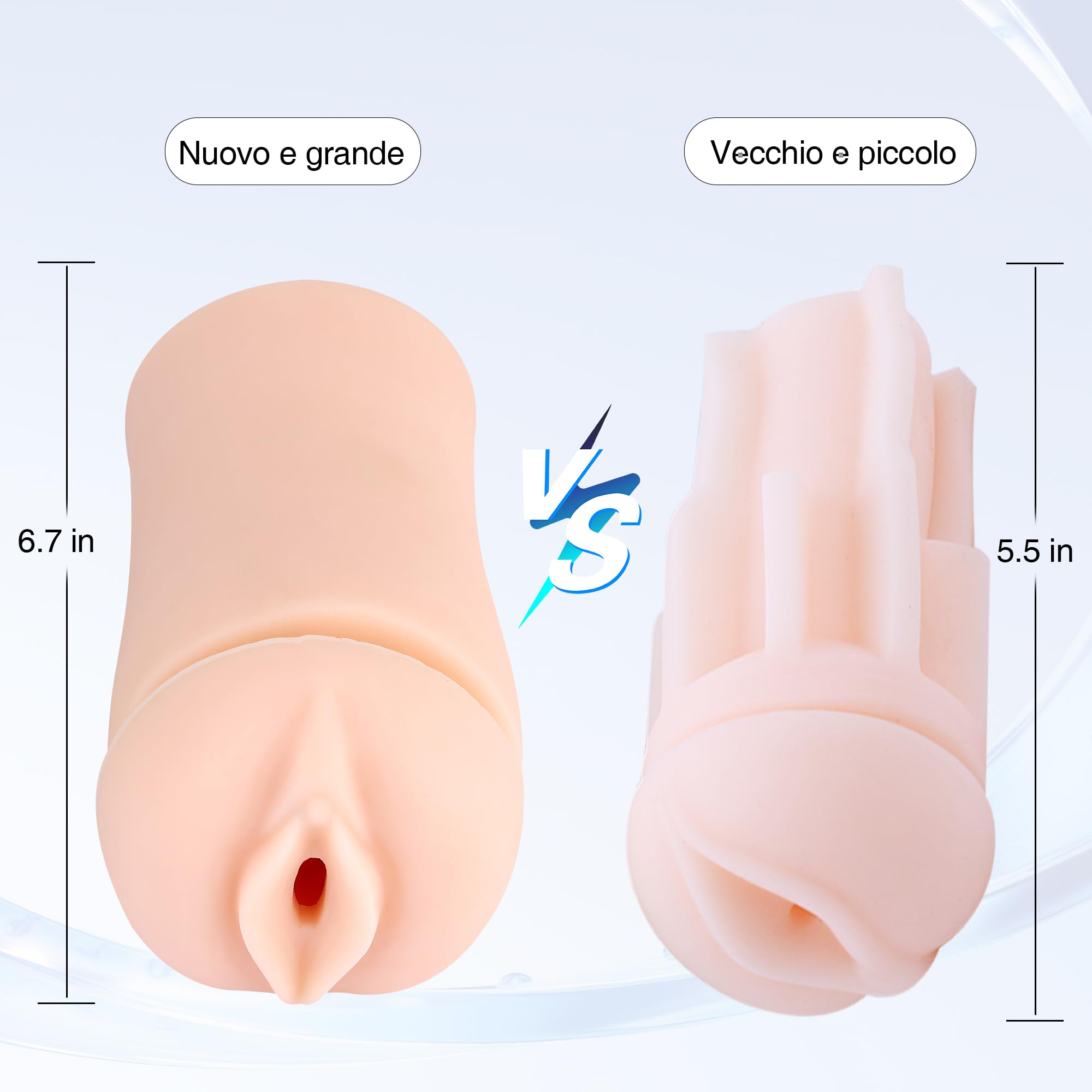 Coppa per masturbazione ingrandita per macchina del sesso - Compatibile con 3 connettori XLR, manicotto ad alta stimolazione per uomo, materiale TPE morbido, facile da pulire e riutilizzabile, piacere
