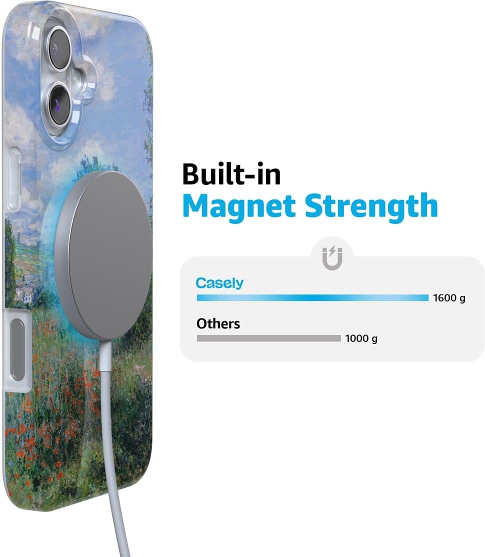 Casely iPhone 16 Plus Case | Monet's View | The Met Museum | Compatible with MagSafe | Classic Ultra Slim Design