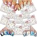 Christmas New Year Holiday Assortment Nail Art Water Slide Tattoo Decals & One Glow In The Dark Sheet - Holiday Stamps, Snowman, Santa, Bells, Snowflakes - Pack of 10