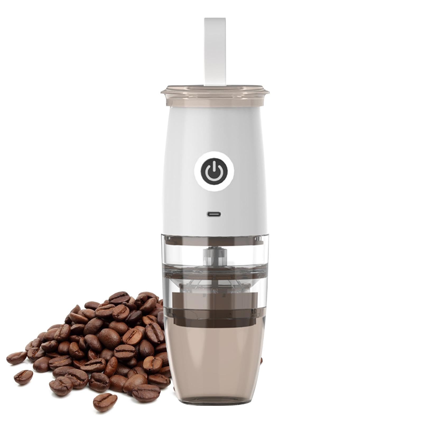 Moulin à café électrique - Moulin à café portable en grain | Moulin à café électrique manuel 7,4 V, moulin à café en acier inoxydable de 150 ml avec 5 réglages de mouture