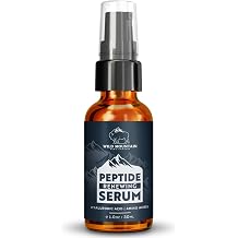 Wild Mountain Peptide Face Serum for Men - Mens Face Care with Hydrating Hyaluronic Acid &amp; Collagen Boosting Amino Acids - Antiaging for Men &amp; Skin Brightening Serum for Men - 1 oz
