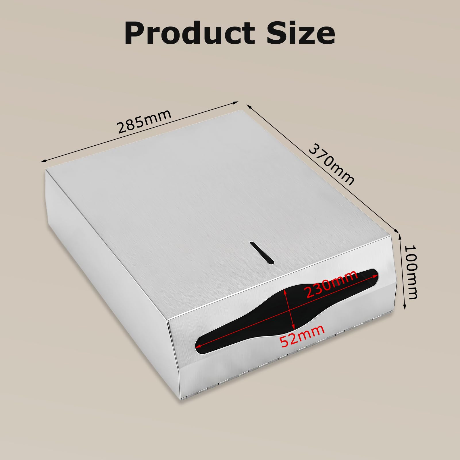 Dispensador de Toallas de Papel Acero Inoxidable con Llave Pared Baño | Soporte para toallas de papel de acero inoxidable de gran capacidad para hoteles, restaurantes y espacios comerciales