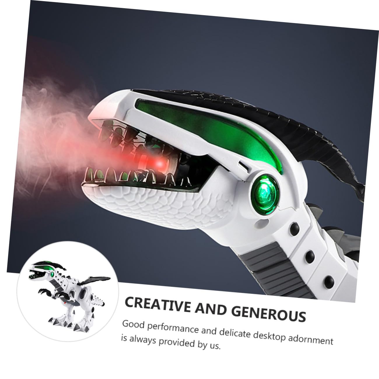 Juguete de Dinosaurio Mecánico Material Plástico Resistente Eléctrico Diseño Creativo Función de Nebulización y Adecuado para Decoración Infantil