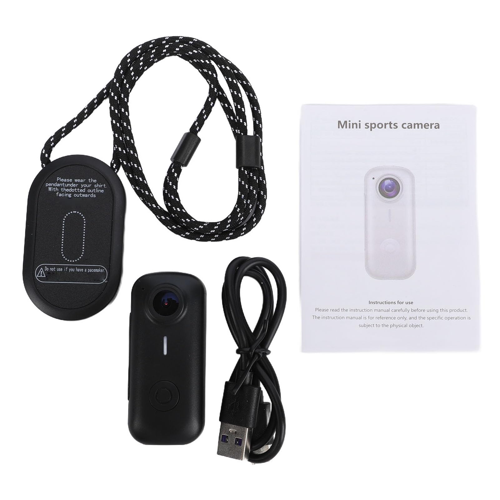 Action Camera Sospesa, Camma Indossabile per Torace e Corpo | Mini Action Camera WiFi 1080P, Adatta per Sicurezza, Lavoro, Sport All'aria Aperta, Viaggi e Altri Scenari, Cordino Magnetico