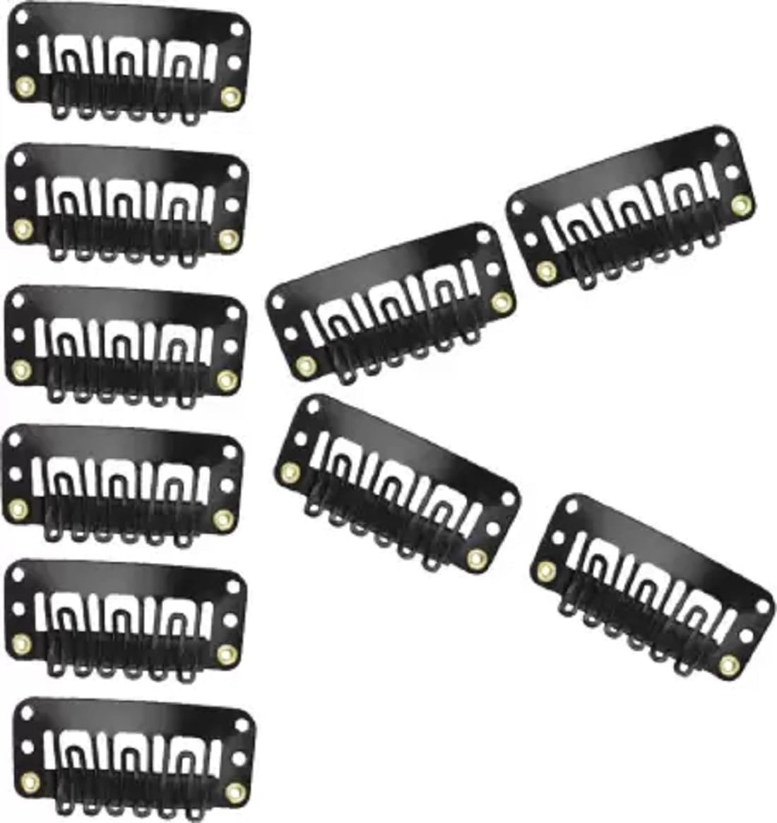 Abrish Premium Mono Stainless Steel SNAP CLIPS for Hair Patches/Wigs Clip | Snap Clips Wig Grips Remy Clip | U-Shape Snap Type Clip To Make Hair Extension