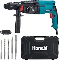 Hanabi Martelete Perfurador Rompedor 220V Furadeira Profissional 26mm 1300W SDS Plus Furadeira de Impacto