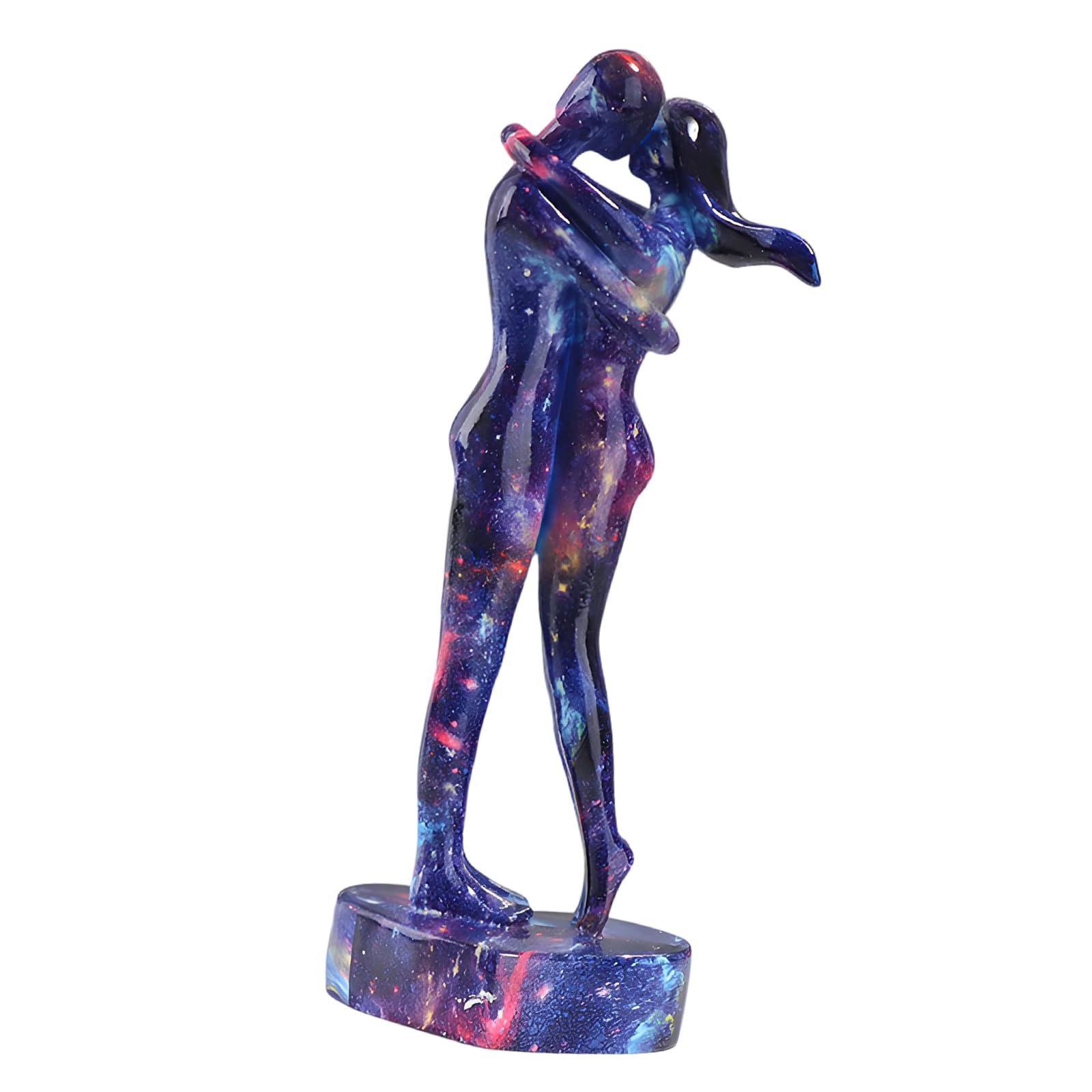 Art pièce couple en résine au design abstrait pour intérieur raffiné