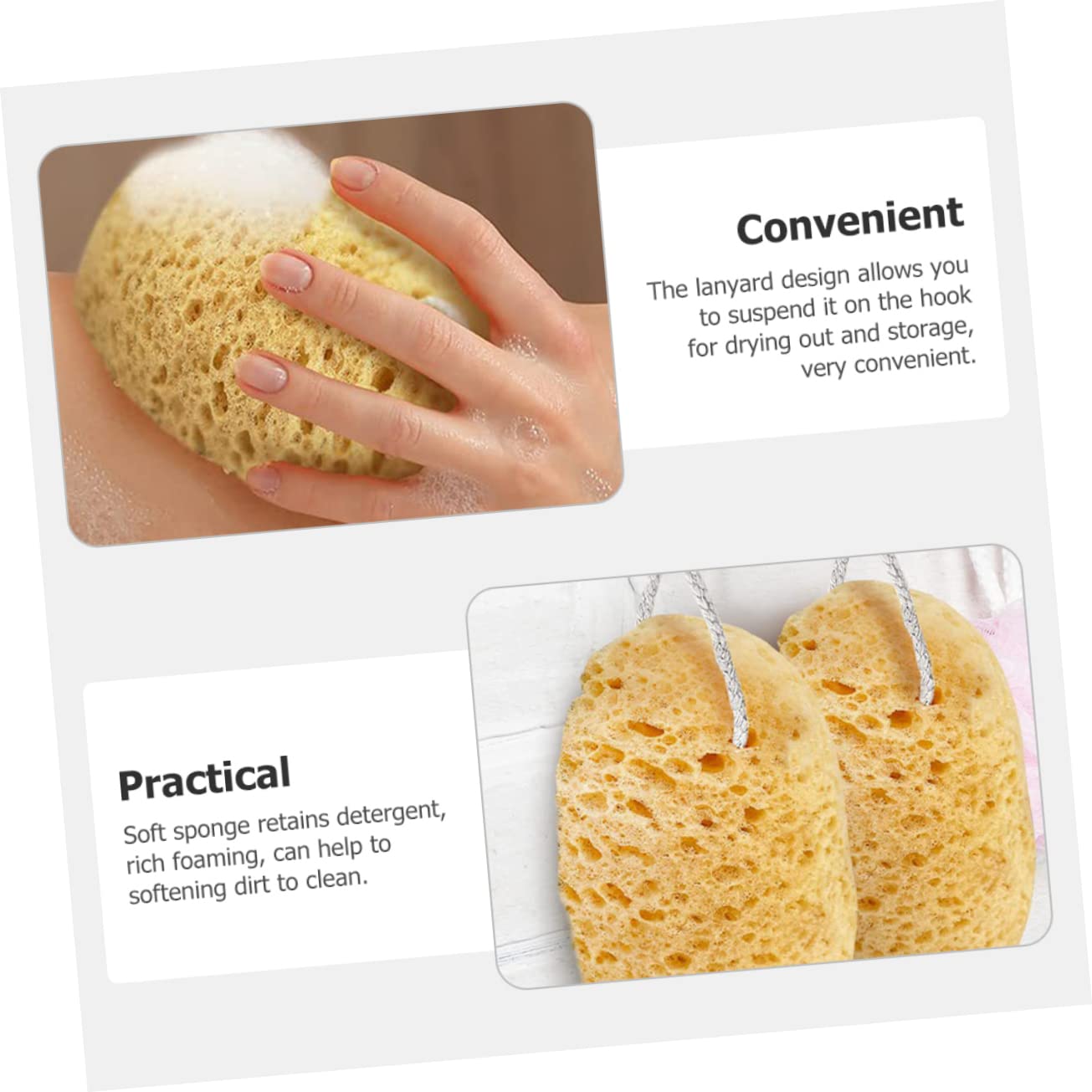 Healvian 10piezas Esponjas De Baño Exfoliantes Esponjas De Ducha Para Cuerpo Higiene y Limpieza Absorción De Rica Diseño Ergonómico y Práctico