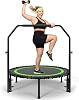 Mini Trampolín Rebounder ACWARM HOME de 40" para Adultos, Capacidad 440 Lbs, Verde | Plegable con Colchoneta de PP, Marco de Acero Aleado, Cuerdas Elásticas, Cardio de Bajo Impacto para Ejercicio 1