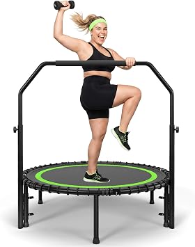 ACWARM HOME 40" Mini Rebounder Trampoline for Adults, 440 Lbs Load, Green
