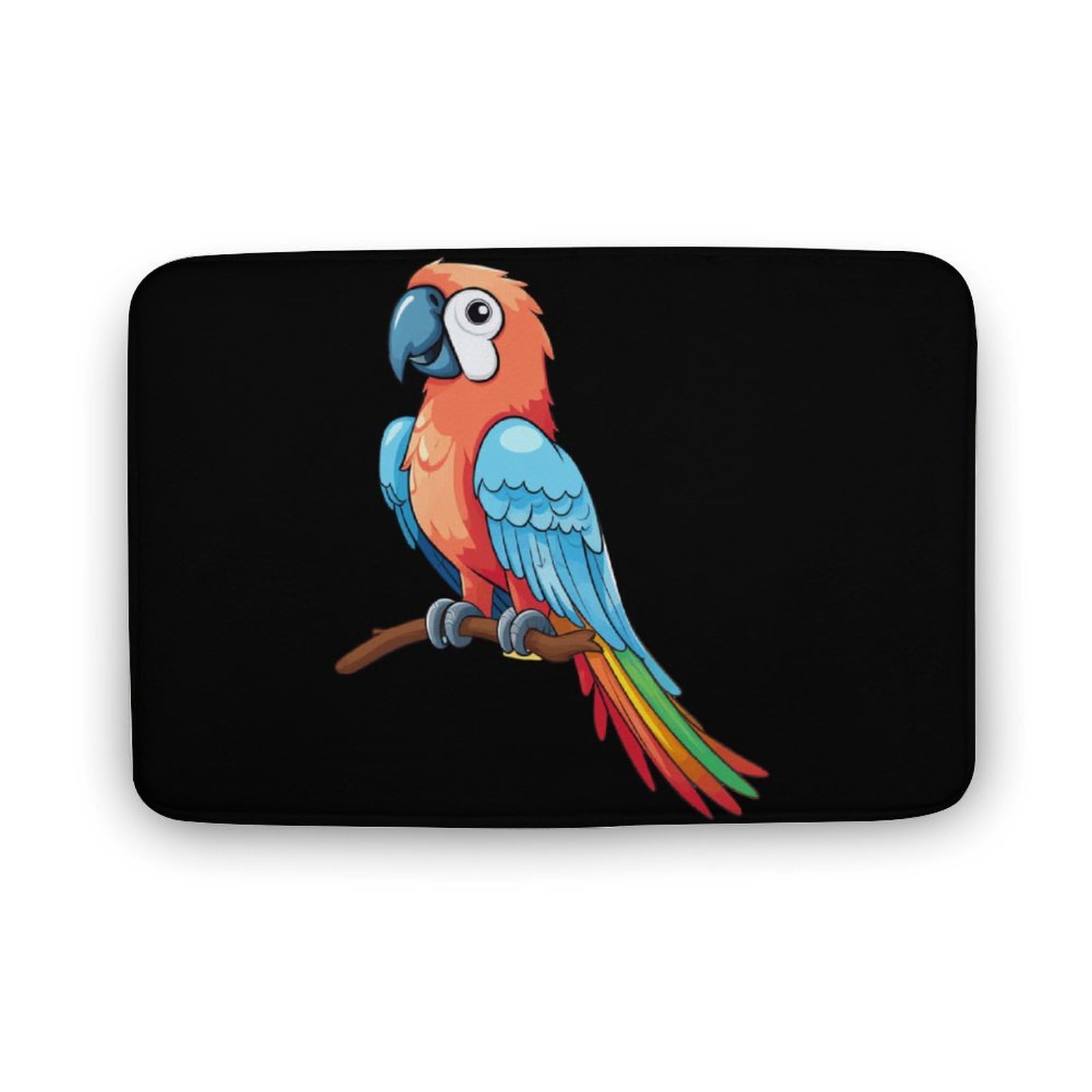 Parrot Bird Coral Velvet Rugs Non-Slip Bathroom Rugs Soft Kitchen Rug Floor Carpet for Home Decor 19.7