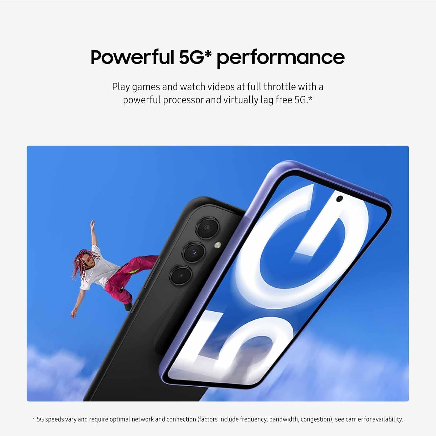 Samsung Galaxy A54 5G illustrating powerful 5G performance