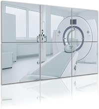 6 Pack Art Acoustic Panels Self Adhesive Medical CT Scan Standing Modern Hospital Laboratory Technologically Decorative Soundproof Wall Panels Sound Absorbing Panel 48"x72" for Office Home Studio