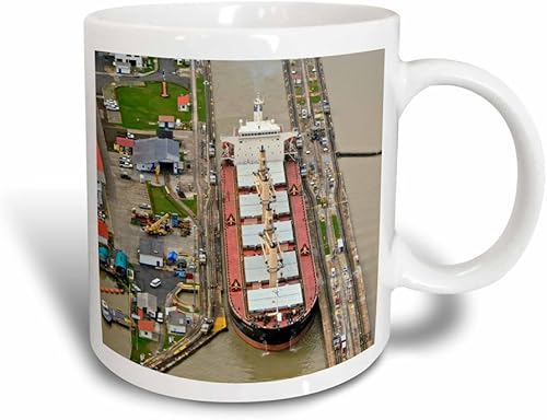 3dRose Container Ship Panama Canal Magic - Taza transformadora, 11 onzas