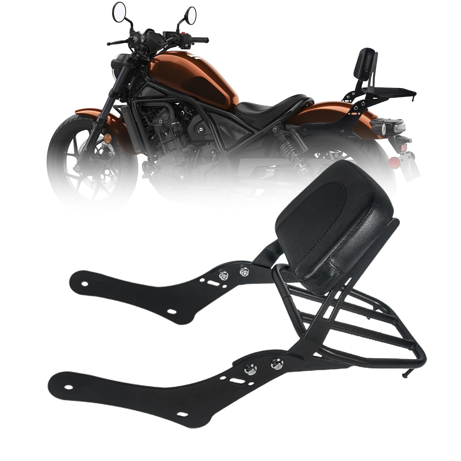 Sissy Bar Rückenlehne Für Honda Rebel 1100 2021-2024 - Schwarz