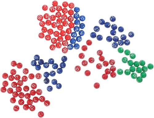 Miniatura 6 de Toyvian 6 paquetes de bolas de lotería de plástico numeradas bolas de pong coloridas bolas de bingo pong, bolas de caca de bingo peculiar juegos de