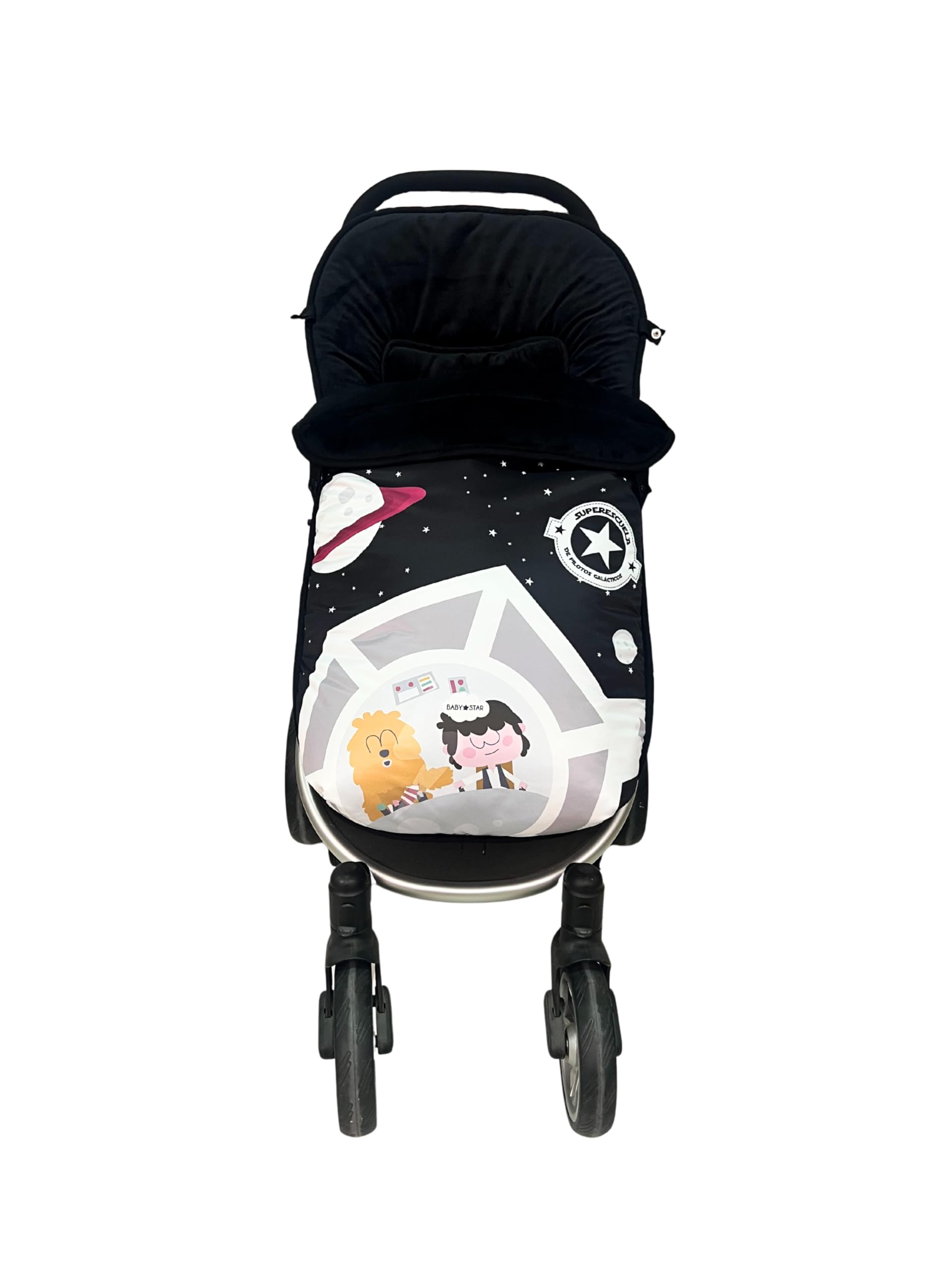 Baby Star Saco Silla de Paseo Universal Invierno con Polar extrasuave, Saco Carro bebé Impermeable, Desmontable y Transpirable, Doble Apertura, Resistente al frío hasta -15 Grados