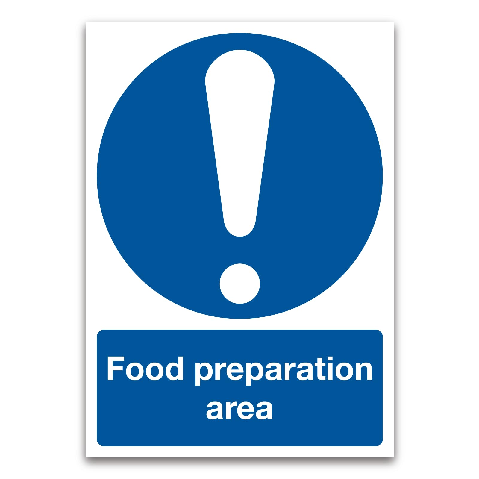 Food Preparation Area Kitchen Hygiene Sign, Metal Tin Sign 12x8inch