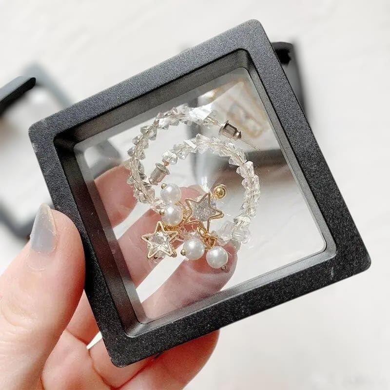 Display Frame Box (Set of 10) | Collectible Display Stand | Reusable Transparent Show Case for Rings, Coins, Jewelry, Keepsakes & Gifts | 2