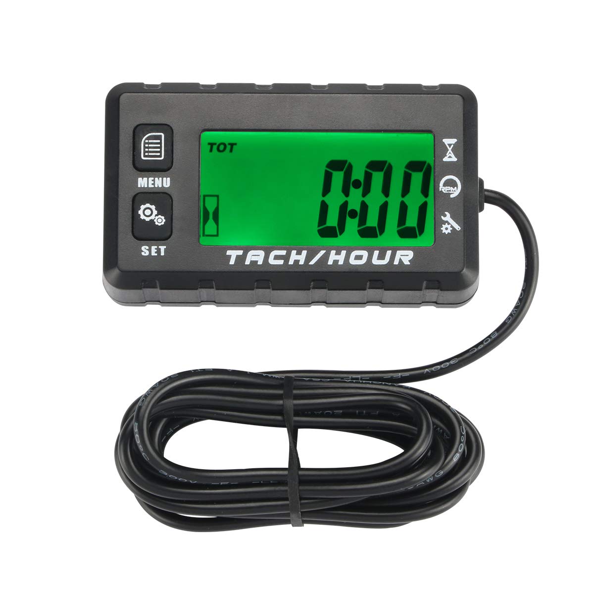 A AIMILAR Digital Tach Hour Meter Tachometer Gas Engine Maintenance Max RPM Recall Function