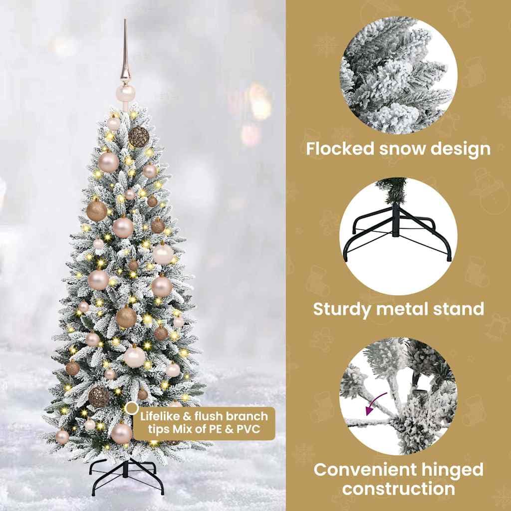 vidaXL Árbol de Navidad Artificial Blanco 150 cm
