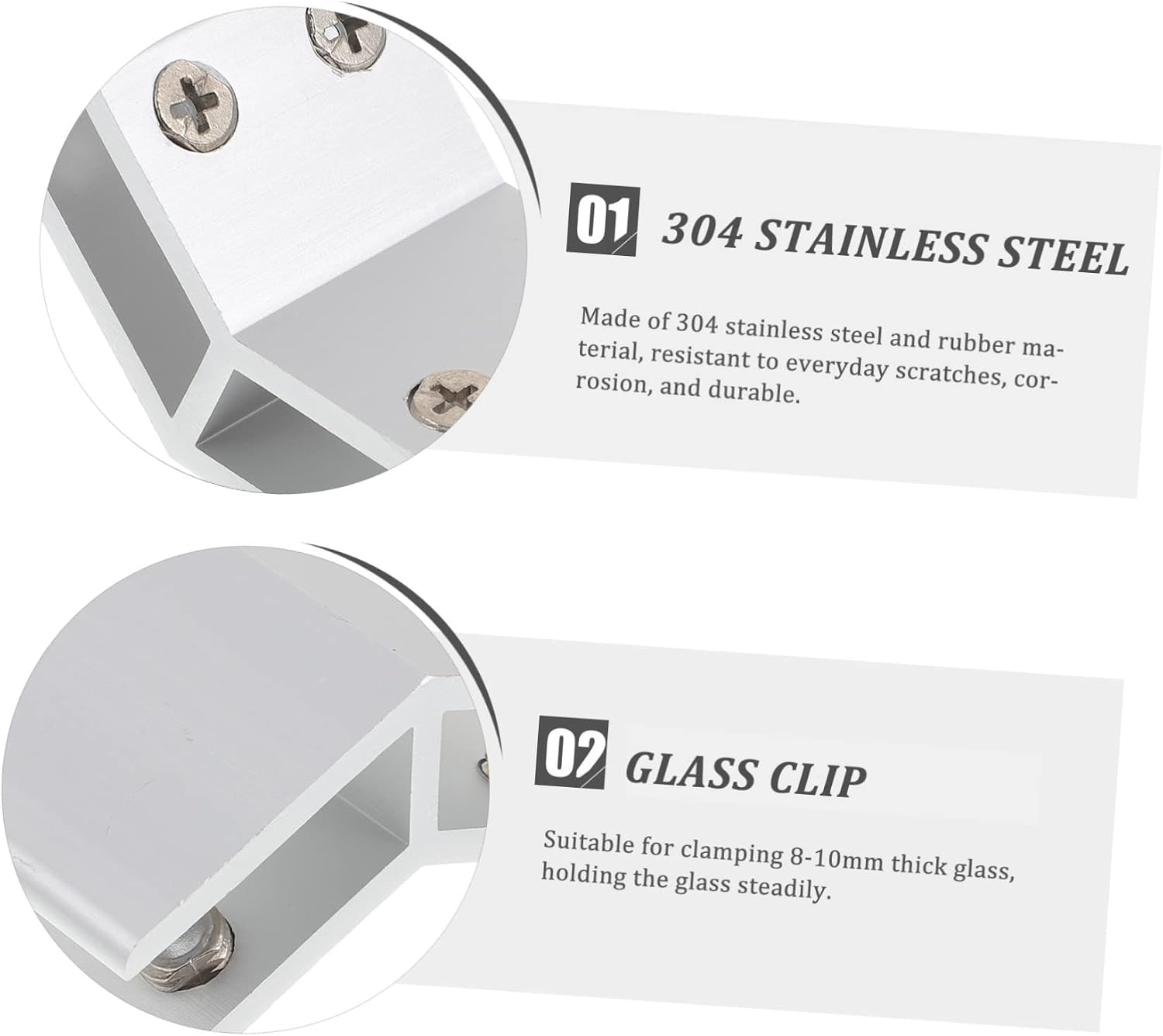 Glass Clamp 135 Degree Adjustable Support for Stair Railing