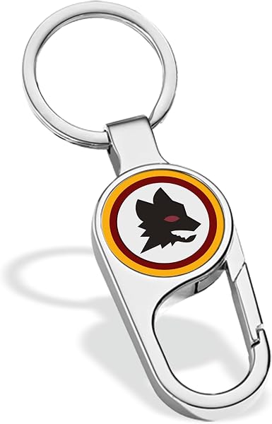 Clondo Portachiavi As Roma in Acciaio Inossidabile – Prodotto Ufficiale Calcio – Gadget Elegante e Resistente con Logo – Idea Regalo per Tifosi Giallorossi - 4
