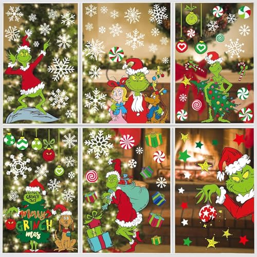 100 PCS Christmas Window Clings – Snowflake Window for Glass Windows, Double-Sided Reusable Static Christmas Decals for Winter Wonderland Decorations (9 Sheets)