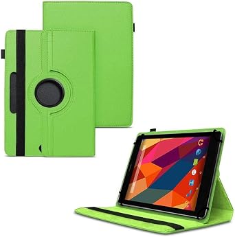 Universal 8 inch Tablet Case, PU Leather Stand Case Folio Cover 360  Rotating Case Fits for All 8.0" Inch Samsung, Lenovo, Acer, Huawei, Sony, iPad, Toshiba Android Tablets Green