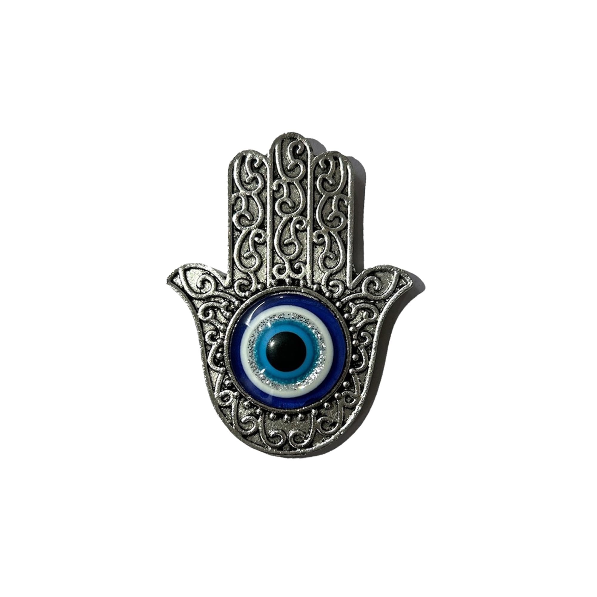 The QURKY Home Evil Eye Decorative Refrigerator Magnet, Fridge Magnet for Home Office Gift, Good Luck, Positive Vibes, Antique Silver Finish (Metal) (Hand) (B0D8SXM542) Amazon Price History, Amazon Price Tracker