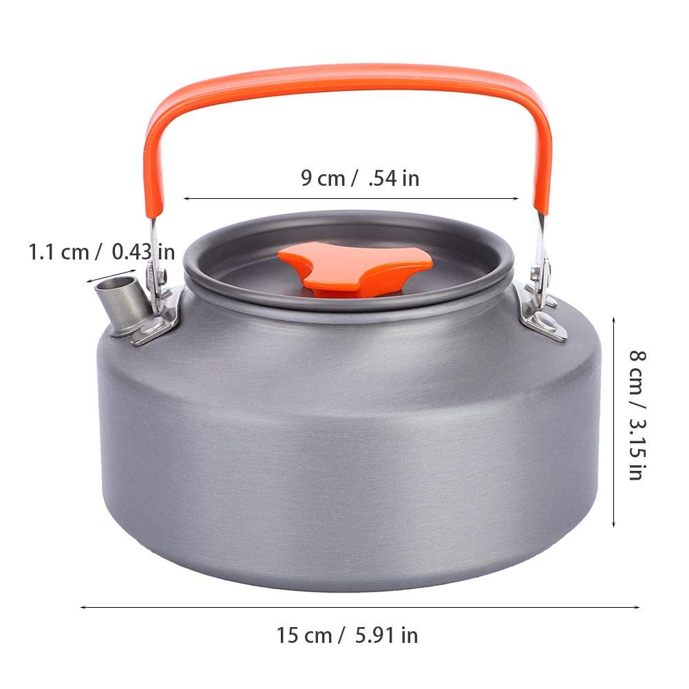 Keen so 1.1L Teiera in Alluminio Teiera da Campeggio sul Fuoco Stufa Top Teiera Bollitore caffè Teiera per Campeggio Escursionismo Cucina