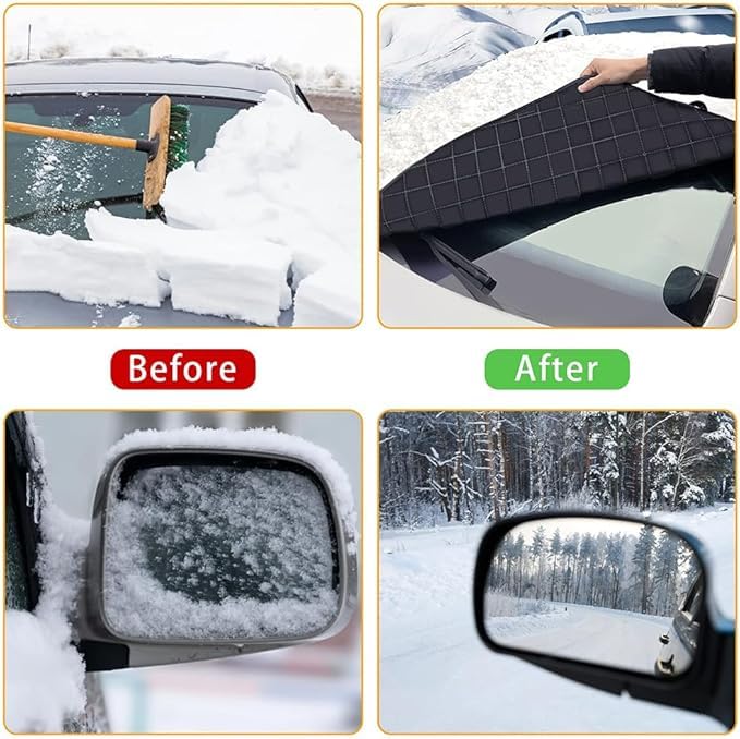 WINDSCREEN COVER SNOW Car Window Screen Frost Ice Snow Dust Protector - View #6