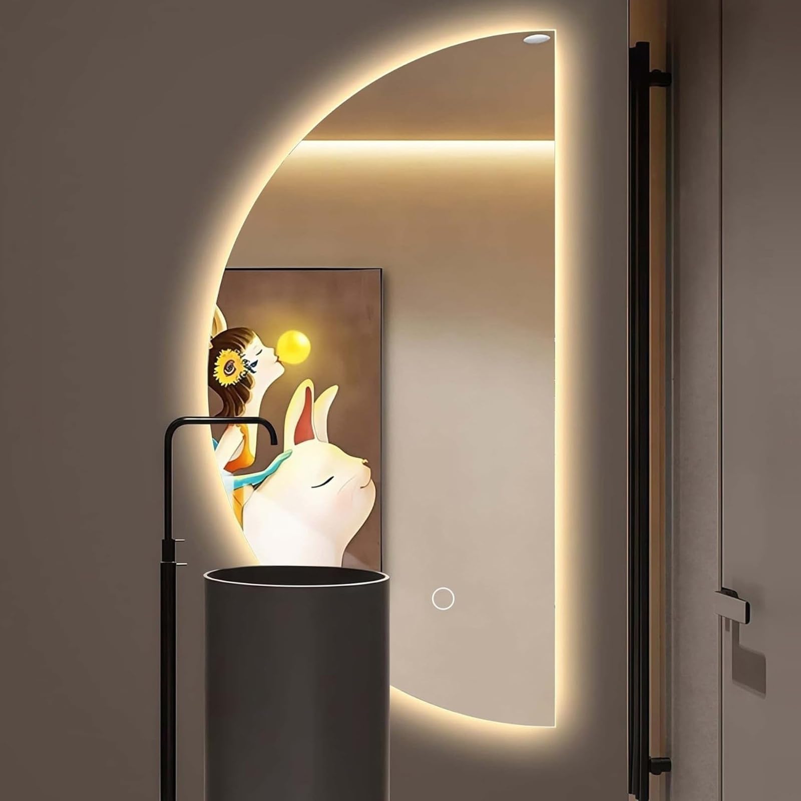 Miroir de salle de bain LED antibuée 40x80 cm pour vos instants douceur