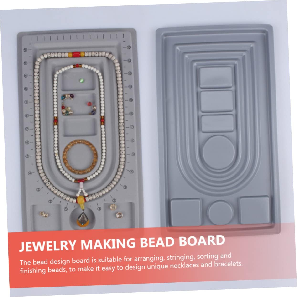 NOLITOY Bead Design Board for Jewelry Making Bead Capacity Lightweight Beading Tray for Easy Stringing for Necklaces and Bracelets