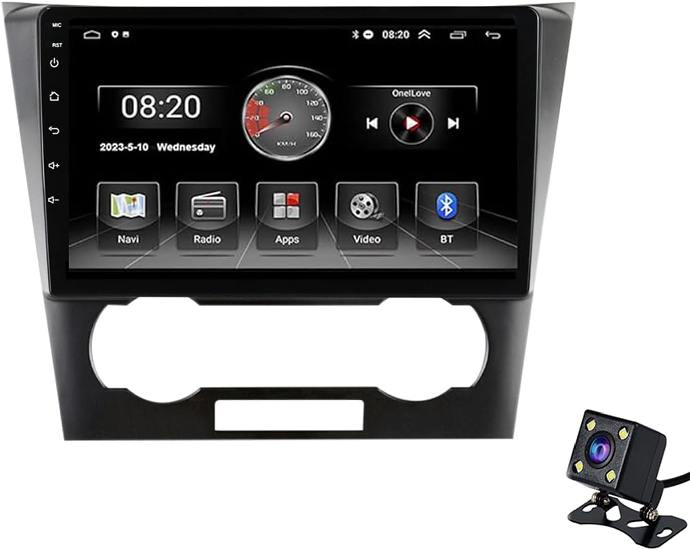 9" Double Din Car Stereo Head Unit with CarPlay and Android Auto Android 12 Radio with Mirror Link/1080P/SWC, for Chevrolet Epica 2006-2012