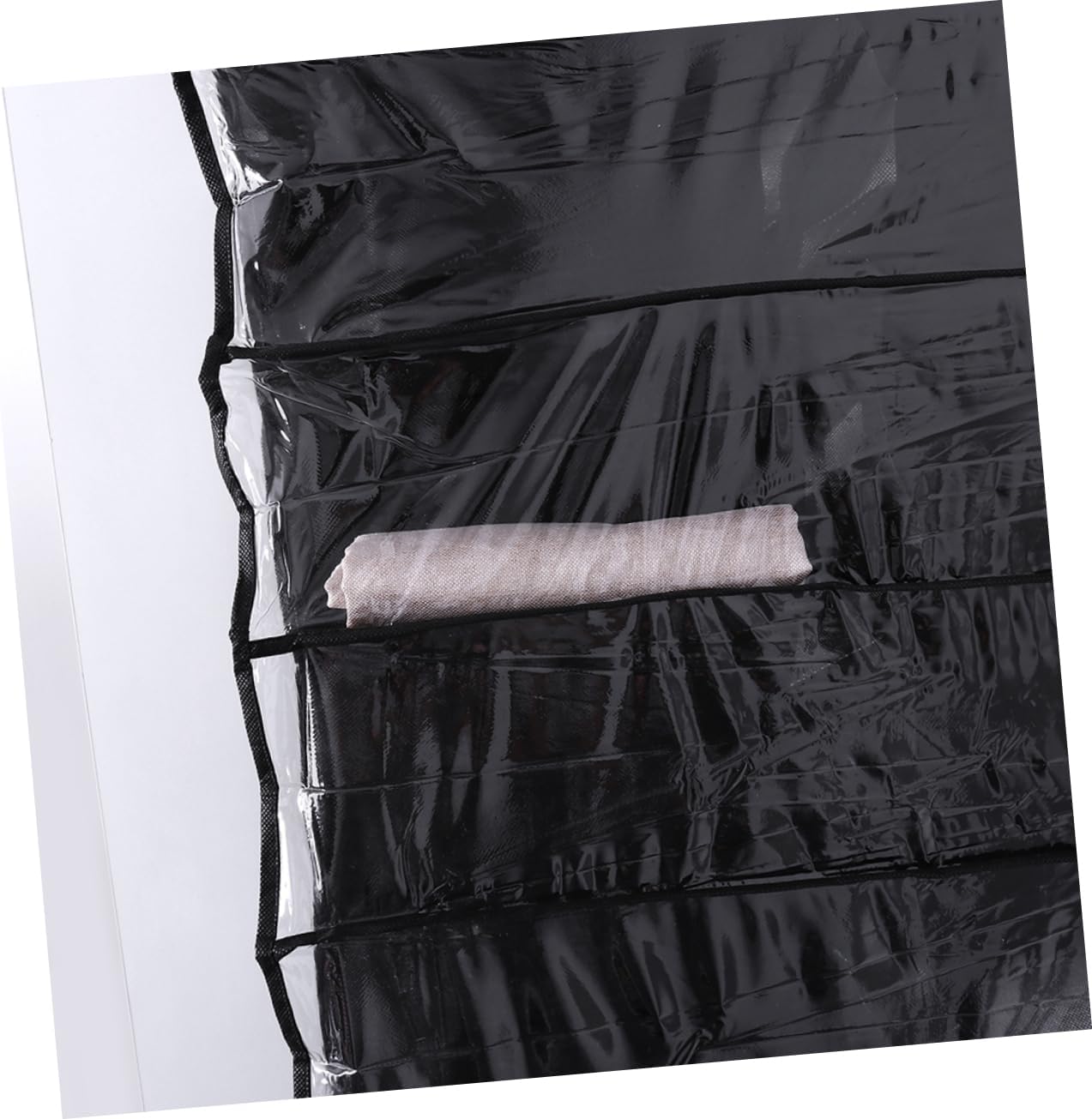 Healifty 2PCS Over Door Shoe Organizer Hanging Storage Rack with Hooks Space Saving Closet Shelf for Shoes Slippers Accessories for Bedroom Dorm Black